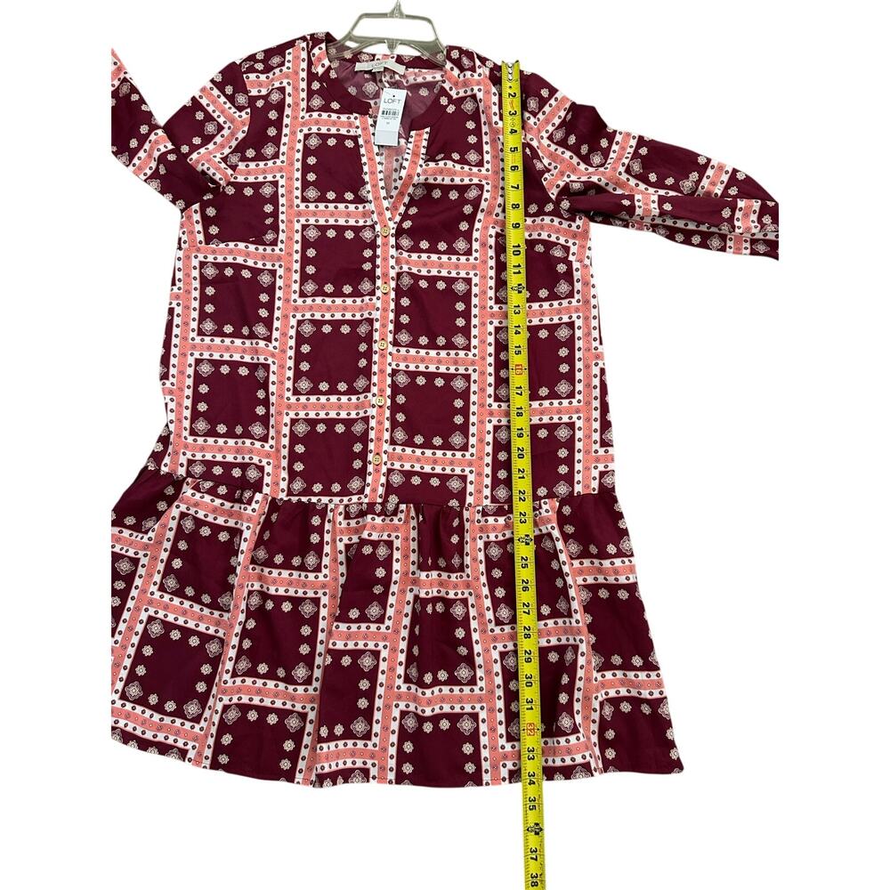 Loft Shirtdress Border Flounce Medium - Picture 6 of 9